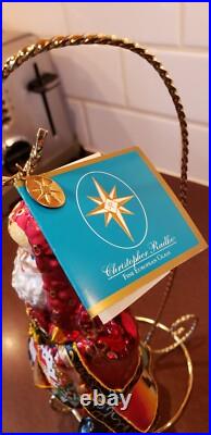 Christopher Radko Bolshoi Brocade Santa 7 Glass Ornament'05 1012753 Mint Boxed