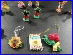 Christopher Radko Bunny Bungalow Tree 36 Inch With22 Cute Miniature Ornaments VTG