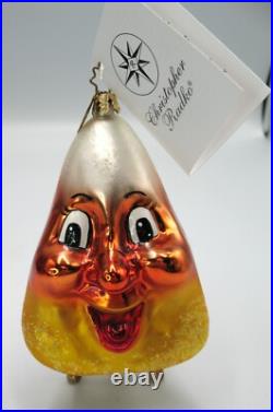 Christopher Radko CANDY CORN CUTIE Two Faced Halloween Ornament Rare HTF 2003