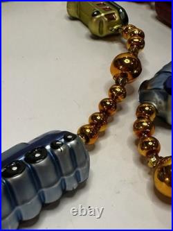 Christopher Radko CHRISTMAS EXPRESS Train Glass Garland 72 inch 93-394-0 READ