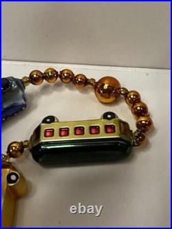 Christopher Radko CHRISTMAS EXPRESS Train Glass Garland 72 inch 93-394-0 READ