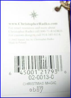 Christopher Radko CHRISTMAS MAGIC Drop Indent Christmas Ornament 02-00-130 NWT