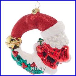 Christopher Radko CHRISTMAS WISHES SANTA WREATH Ornament 1021505