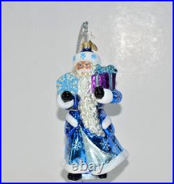 Christopher Radko COOL BLUE CLAUS 6 3/8 Santa Christmas Ornament 1015480 EXC