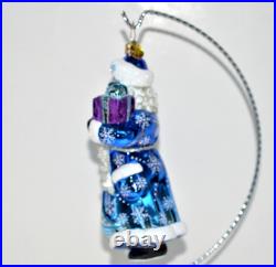 Christopher Radko COOL BLUE CLAUS 6 3/8 Santa Christmas Ornament 1015480 EXC