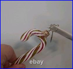 Christopher Radko Candy Cane Minty Twirls Christmas Tree Ornament RARE Red Green