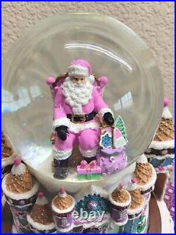 Christopher Radko Candy Castle Snowglobe Santa, Music (Toyland), Rotating Train