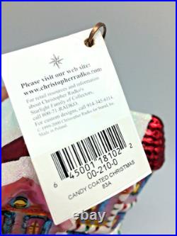 Christopher Radko Candy Coated Christmas #00-210-0 Blown Glass Ornament withTag