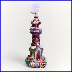 Christopher Radko Candy House Greetings Santa Glass Ornament Poland 2003 1010273