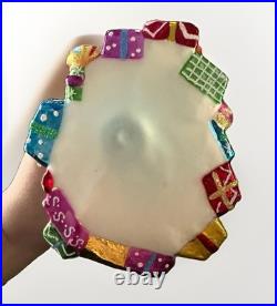 Christopher Radko Candy House Greetings Santa Glass Ornament Poland 2003 1010273