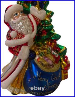 Christopher Radko Celebrating Santa 25th Anniversary Christmas Tree Ornament