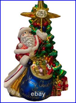 Christopher Radko Celebrating Santa 25th Anniversary Christmas Tree Ornament