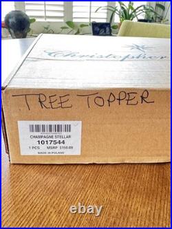 Christopher Radko Champagne Stellar Tree Topper 1017544 NIB NOS Gold Star