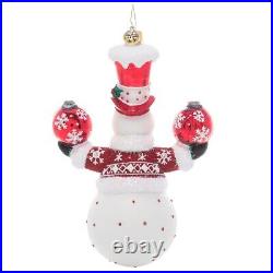 Christopher Radko Cheery Snowman Juggler Christmas Ornament 6 1021286