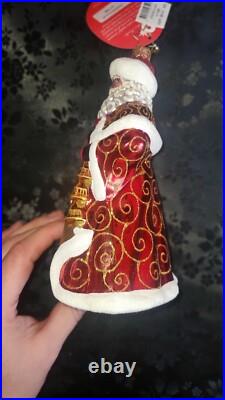Christopher Radko Chiming Claus #1017268 Hand Blown Glass Ornament Poland NWT Christopher Radko Chiming Claus #1017268 Hand Blown Glass Ornament Poland NWT