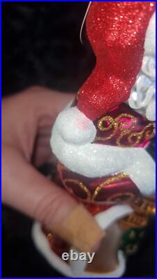 Christopher Radko Chiming Claus #1017268 Hand Blown Glass Ornament Poland NWT