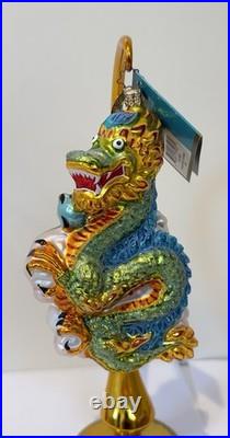 Christopher Radko Chinatown Charmer Dragon Glass Christmas Ornament Rare