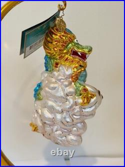 Christopher Radko Chinatown Charmer Dragon Glass Christmas Ornament Rare