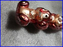Christopher Radko Chip & Dale Glass Christmas Ornament Radko Disney Collectible