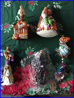 Christopher Radko Christmas Carol Series Collection First 5 Ornaments of Series