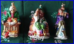 Christopher Radko Christmas Carol Series Collection First 5 Ornaments of Series