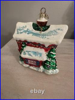 Christopher Radko Christmas Cottage Red Glass Ornament 5