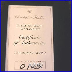 Christopher Radko Christmas Guard Nutcracker Ornament Sterling Silver