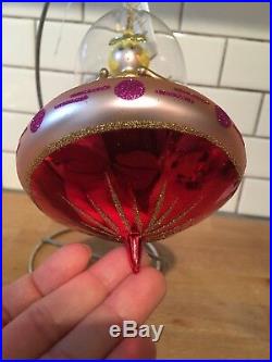 Christopher Radko Christmas Ornament ANGEL ON BOARD 94-310 SPACESHIP ALIEN UFO