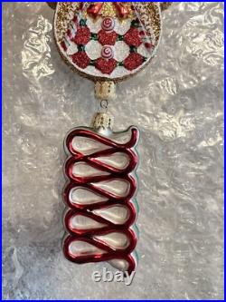 Christopher Radko Christmas Ornament Candy Swirl Chef Gingerbread Man NEW
