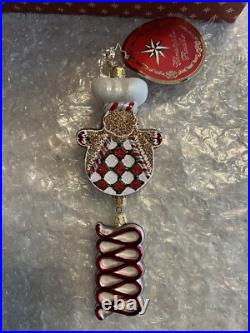 Christopher Radko Christmas Ornament Candy Swirl Chef Gingerbread Man NEW