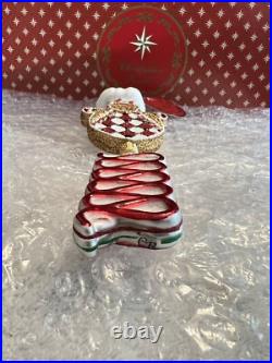 Christopher Radko Christmas Ornament Candy Swirl Chef Gingerbread Man NEW