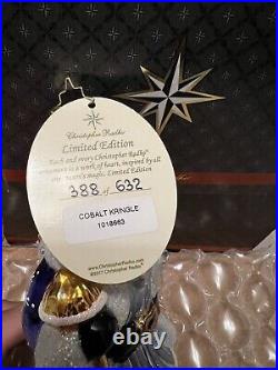 Christopher Radko Christmas Ornament Cobalt Kringle Santa NEW #388/632