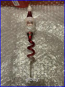 Christopher Radko Christmas Ornament Corkscrew Claus Santa NEW