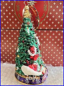 Christopher Radko Christmas Ornament Deck The Halls Santa Tree NEW