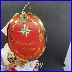 Christopher Radko Christmas Ornament GLOBAL SLEIGHRIDE RARE HTF