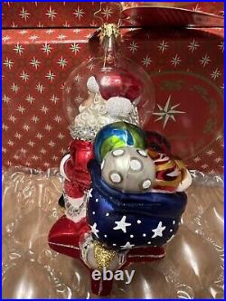 Christopher Radko Christmas Ornament Galactic Christmas Delivery Santa NEW