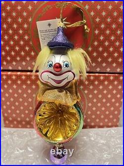 Christopher Radko Christmas Ornament Giggles Clown NEW