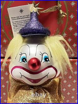 Christopher Radko Christmas Ornament Giggles Clown NEW