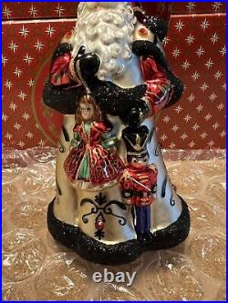 Christopher Radko Christmas Ornament Girl and Boy Toys Santa NEW