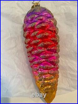 Christopher Radko Christmas Ornament ITALIAN ICE CONE Pinecone 0207220