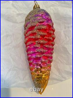 Christopher Radko Christmas Ornament ITALIAN ICE CONE Pinecone 0207220