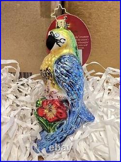 Christopher Radko Christmas Ornament Impeccable Parrot NEW