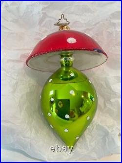 Christopher Radko Christmas Ornament MAGICAL MUSHROOM Reflector Drop 1014253