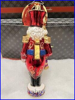 Christopher Radko Christmas Ornament Major Horn Blower Nutcracker with Horn NEW