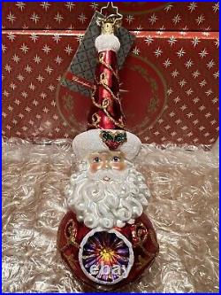 Christopher Radko Christmas Ornament Merry and Bright Santa NEW