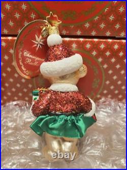 Christopher Radko Christmas Ornament Muffy Ready To Celebrate NEW