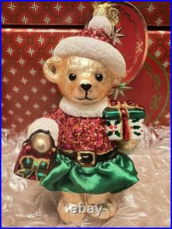 Christopher Radko Christmas Ornament Muffy Ready To Celebrate NEW