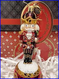 Christopher Radko Christmas Ornament Nutcracker on Bell with Painted Scene NEW
