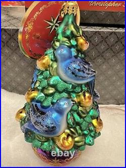 Christopher Radko Christmas Ornament On the 4th Day of Christmas Birds NEW