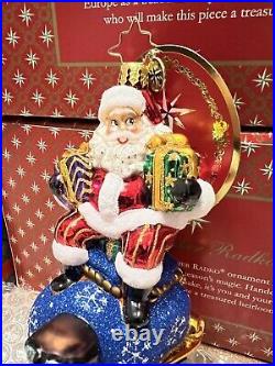 Christopher Radko Christmas Ornament Riding High Nick Santa & Penguin NEW